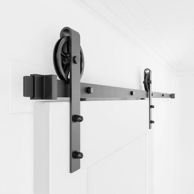 Black Spoke Barn Door Hardware - DALMATIAN DOORS™ and Woodworking
