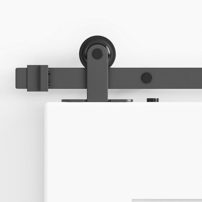 Black Top Mount T Shape Barn Door Hardware - DALMATIAN DOORS™ and Woodworking