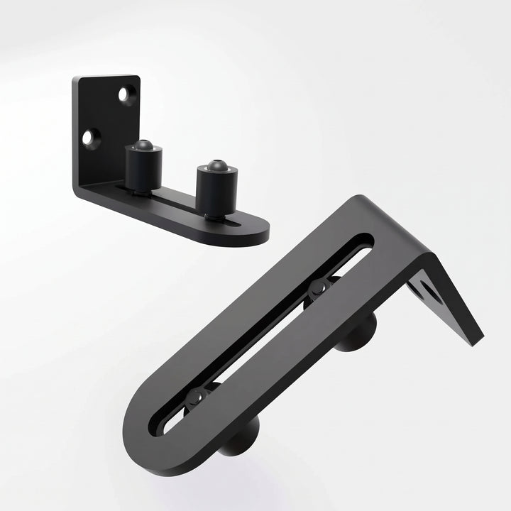 Black Adjustable Roller Floor Guide - DALMATIAN DOORS™ and Woodworking