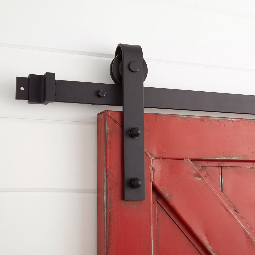Black J Shape Barn Door Hardware