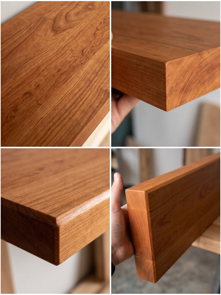 Cherry Wide Plank Floating Shelf