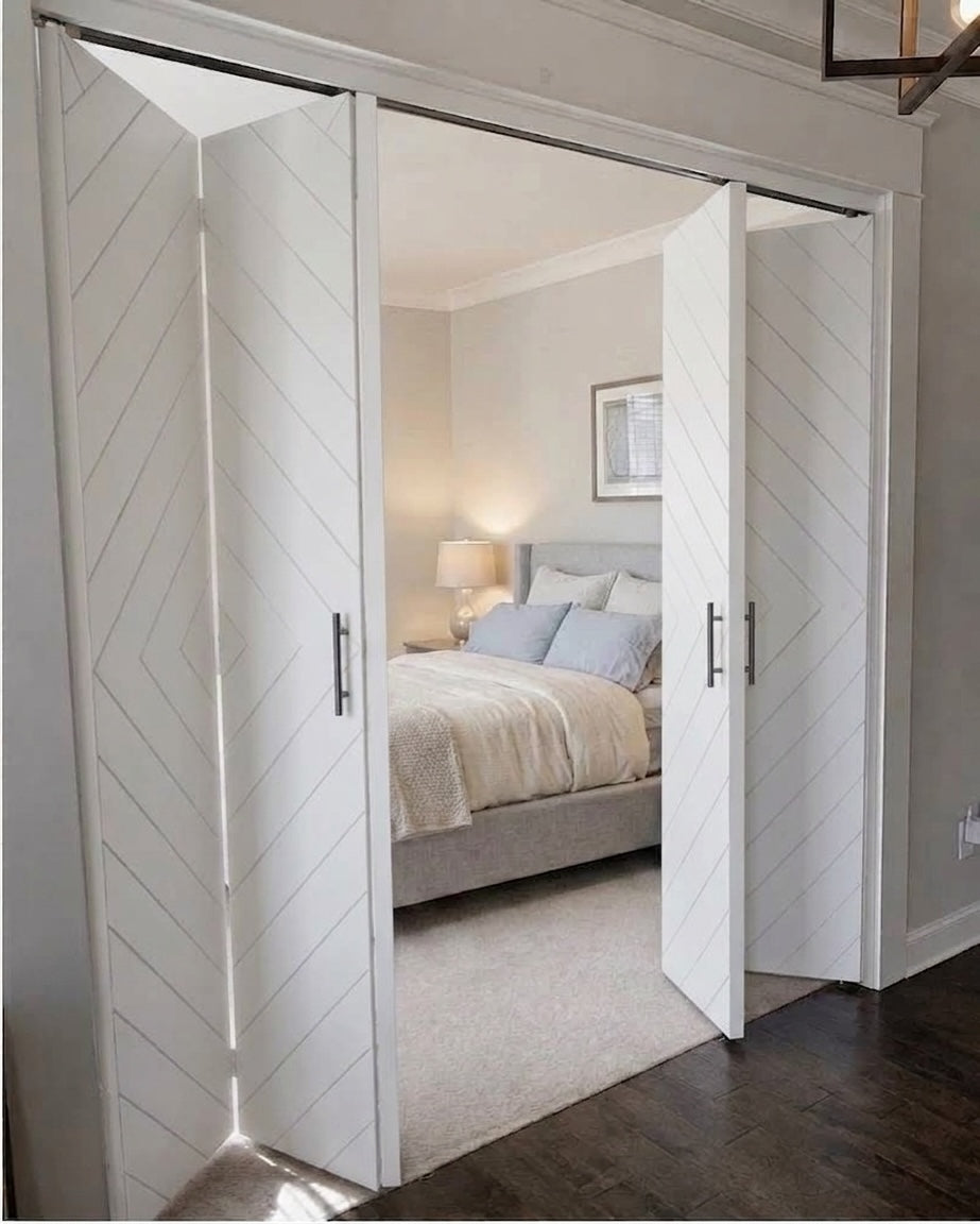 Chevron Arrow Bifold Door - DALMATIAN DOORS™ and Woodworking
