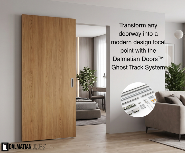 DDW Ghost Track System Hidden Barn Door Hardware - DALMATIAN DOORS™ and Woodworking