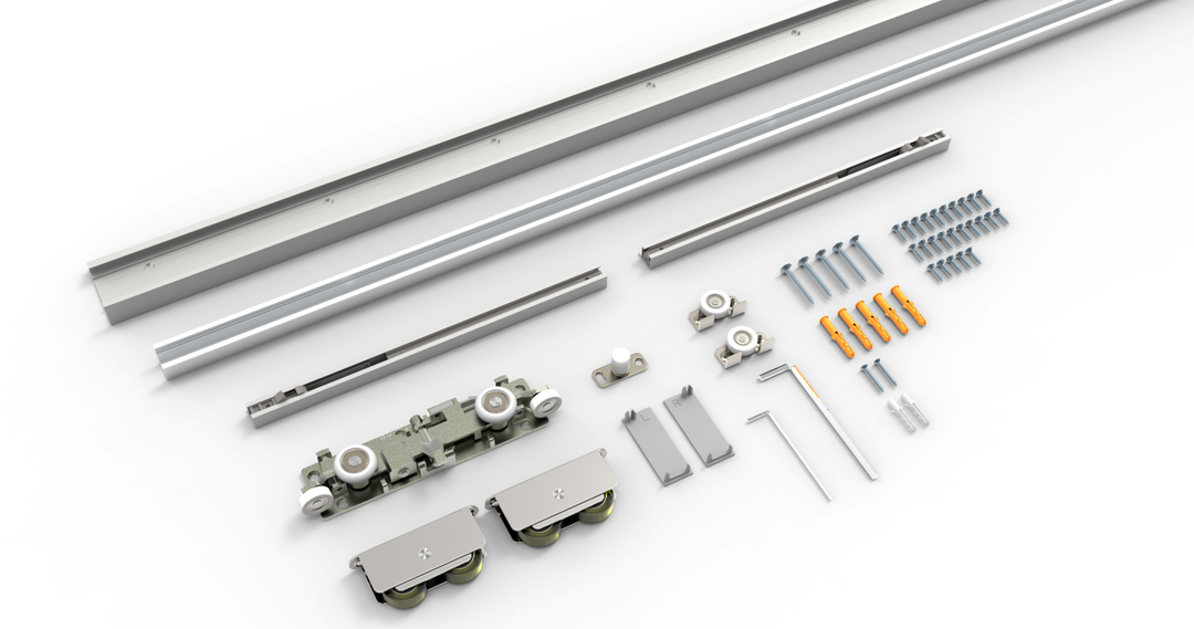 DDW Ghost Track System Hidden Barn Door Hardware - DALMATIAN DOORS™ and Woodworking