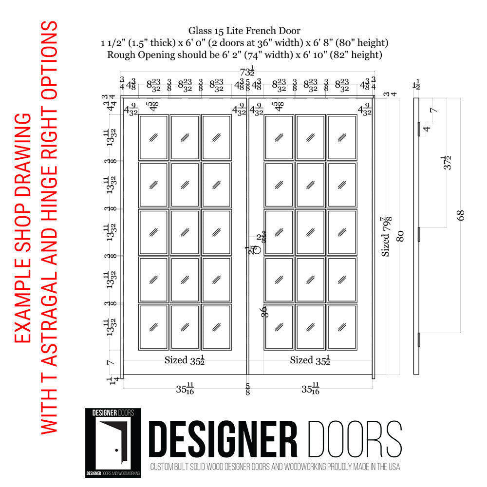 12 Lite Glass French Door - DALMATIAN DOORS™ and Woodworking