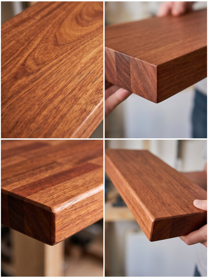 Mahogany Wide Plank Floating Shelf