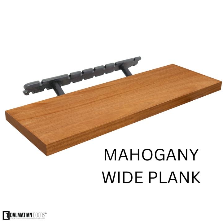 Mahogany Wide Plank Floating Shelf - DALMATIAN DOORS™ and Woodworking