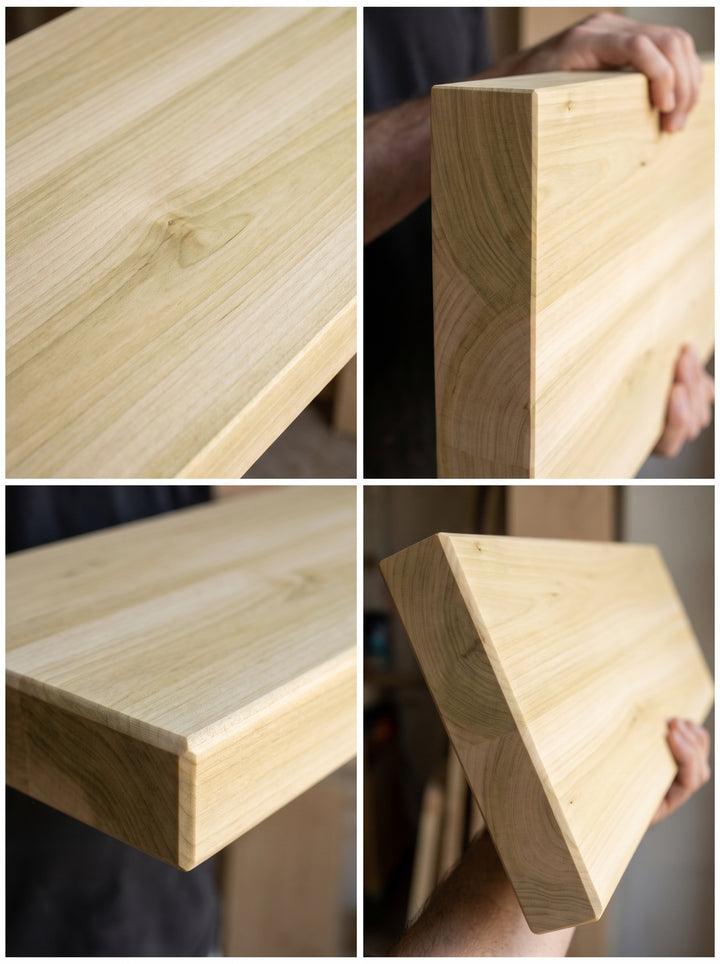 Clear Pine Wide Plank Floating Shelf