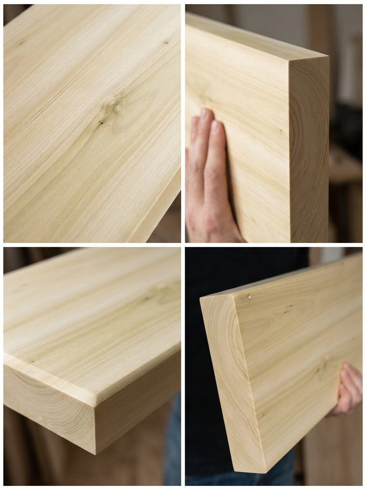 Poplar Wide Plank Floating Shelf