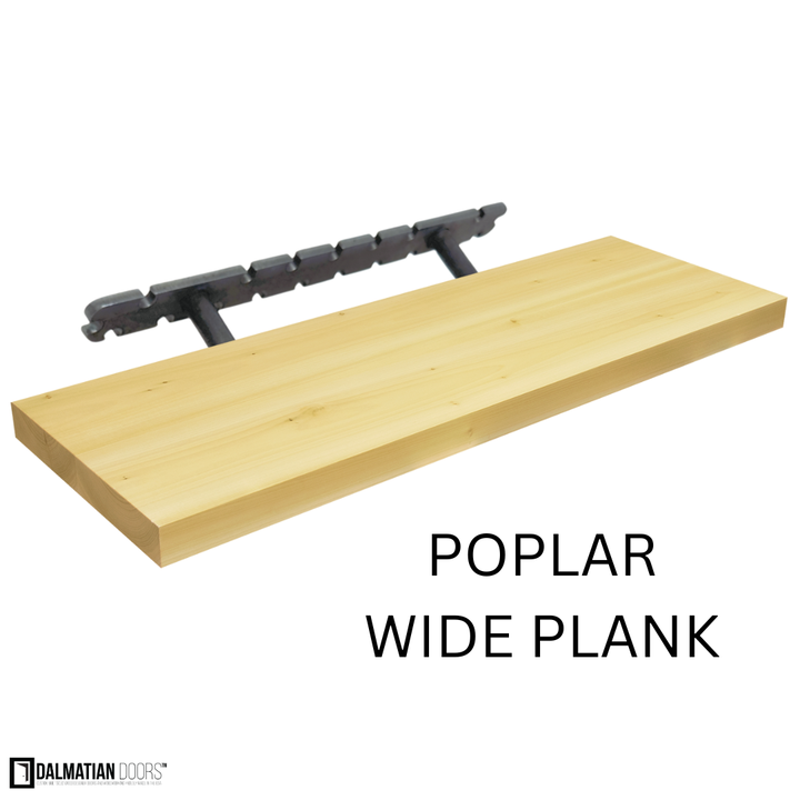 Poplar Wide Plank Floating Shelf - DALMATIAN DOORS™ and Woodworking