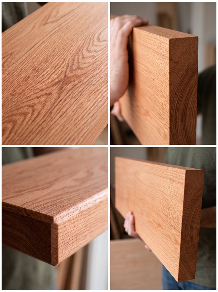 Red Oak Wide Plank Floating Shelf