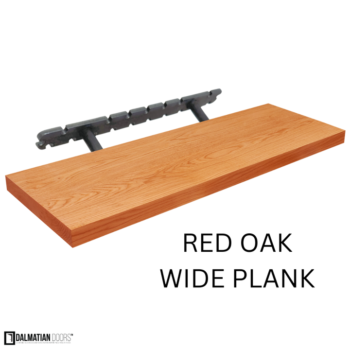 Red Oak Wide Plank Floating Shelf - DALMATIAN DOORS™ and Woodworking