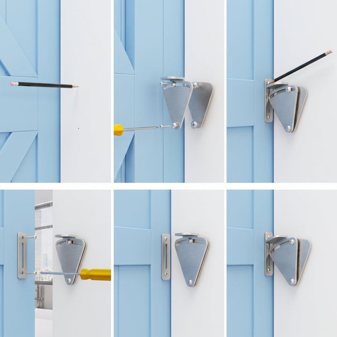 Stainless Barn Door Gate Latch - DALMATIAN DOORS™ and Woodworking