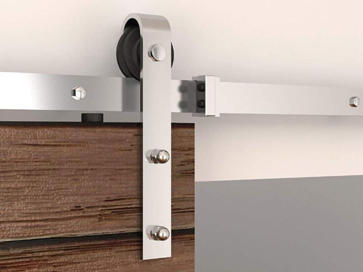 Stainless J Shape Barn Door Hardware - DALMATIAN DOORS™ and Woodworking