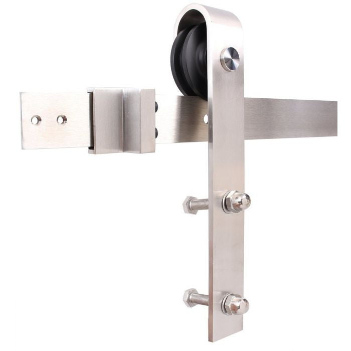 Stainless J Shape Barn Door Hardware - DALMATIAN DOORS™ and Woodworking