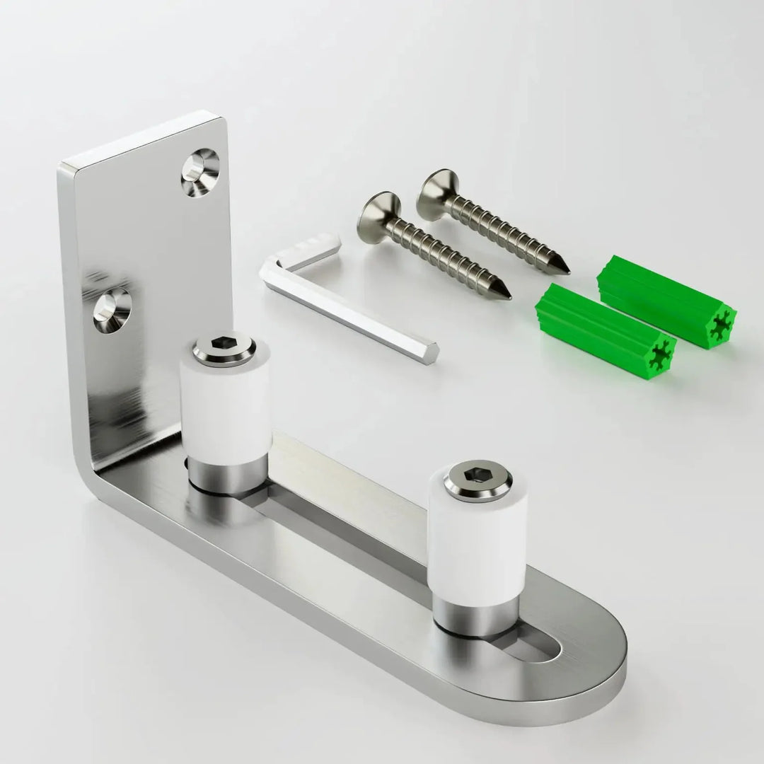Stainless Adjustable Roller Floor Guide - DALMATIAN DOORS™ and Woodworking