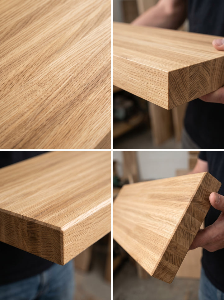 White Oak Butcher Block Floating Shelf