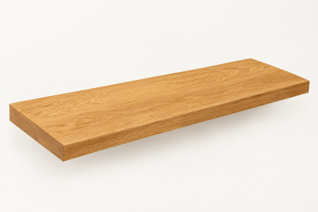White Oak Wide Plank Floating Shelf