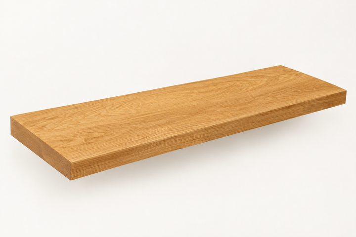 White Oak Wide Plank Floating Shelf