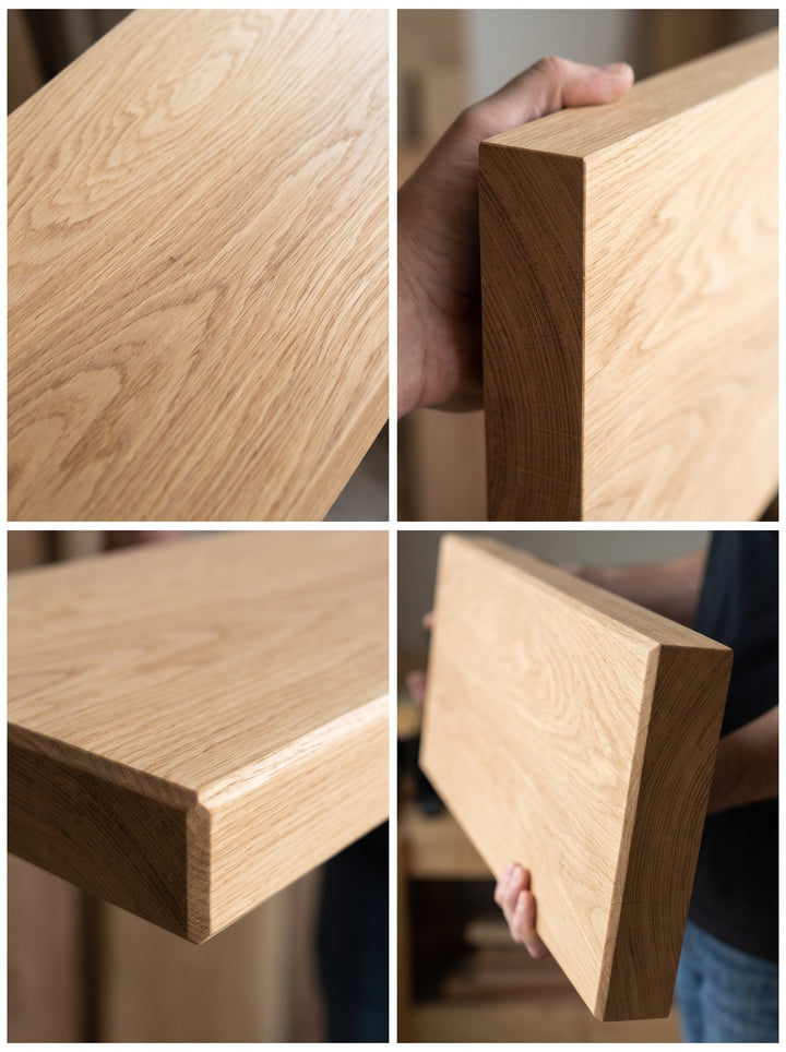 White Oak Wide Plank Floating Shelf