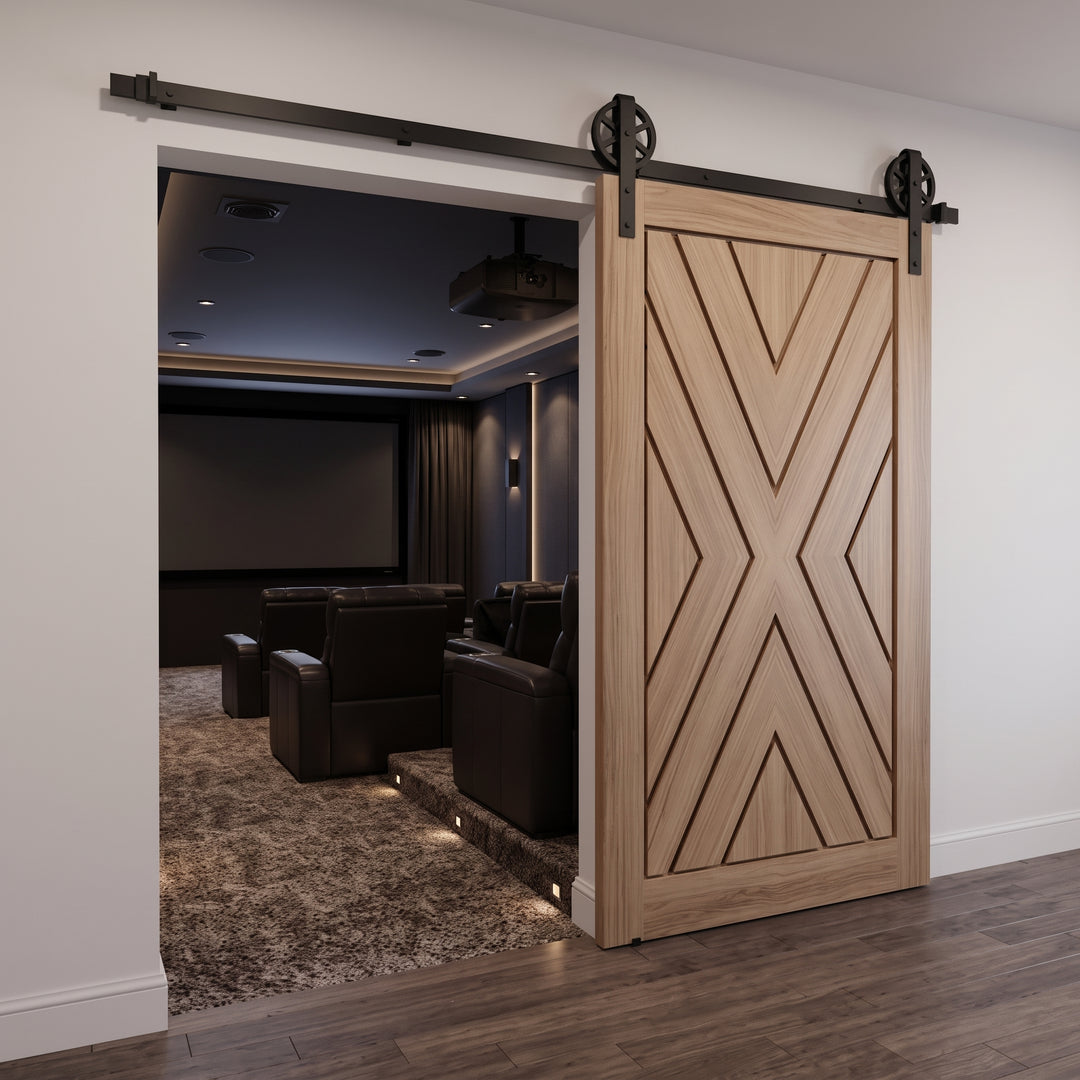 Aries Wood Single Panel Barn Door - DALMATIAN DOORS™ and Woodworking