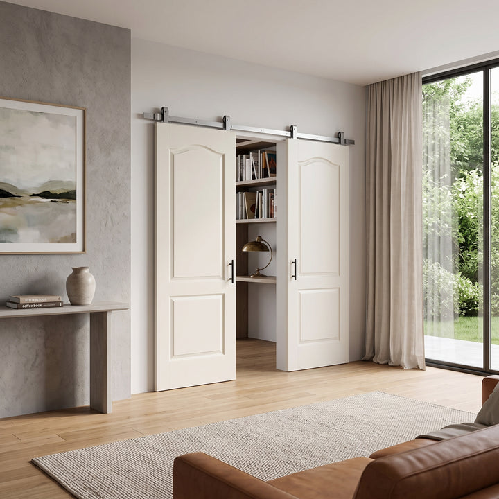 Camden 2 Panel Double Barn Door - DALMATIAN DOORS™ and Woodworking