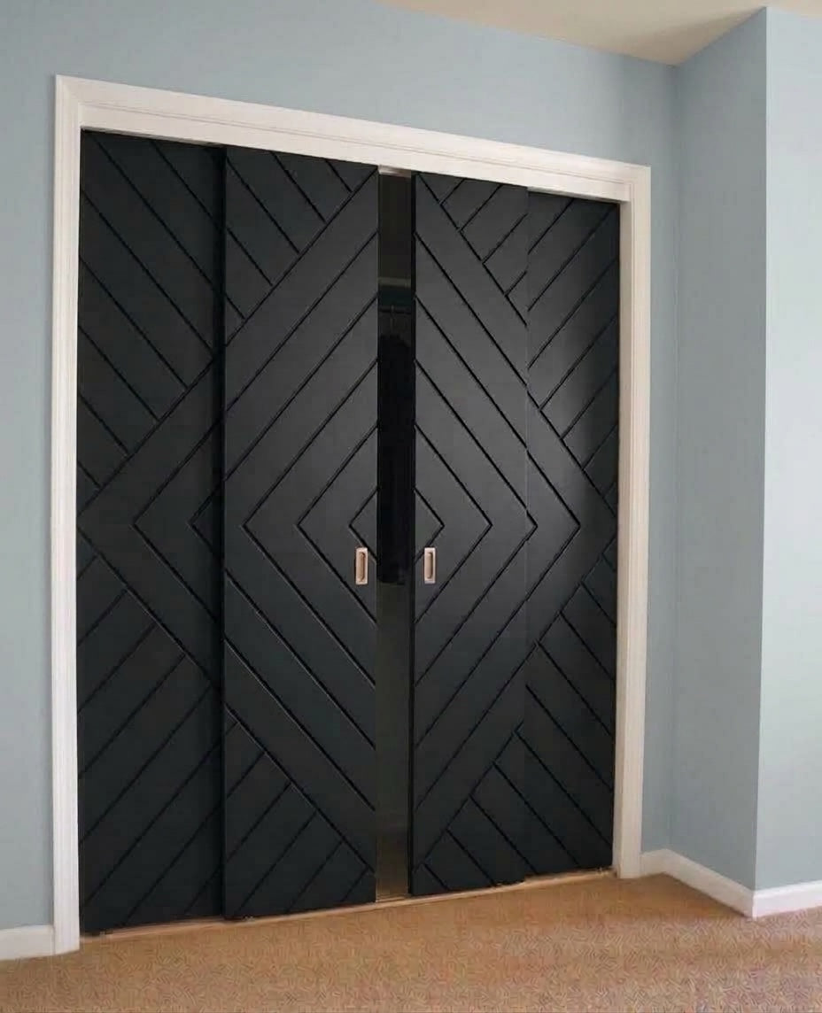 Chevron Arrow Bypass Door - DALMATIAN DOORS™ and Woodworking