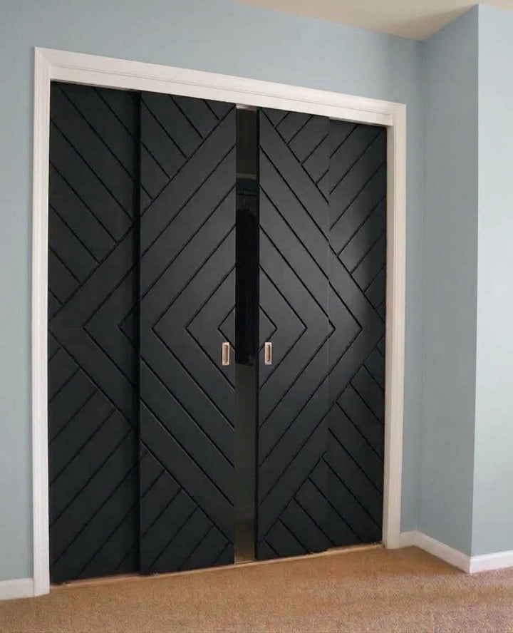 Chevron Arrow Bypass Door - DALMATIAN DOORS™ and Woodworking