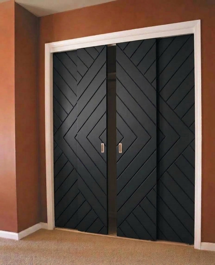 Chevron Arrow Bypass Door - DALMATIAN DOORS™ and Woodworking