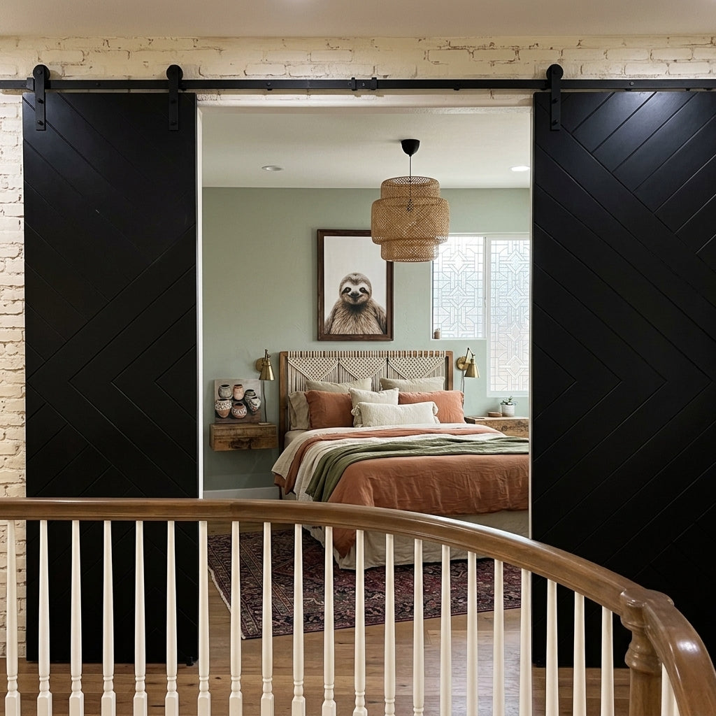 Chevron Arrow Double Barn Door - DALMATIAN DOORS™ and Woodworking