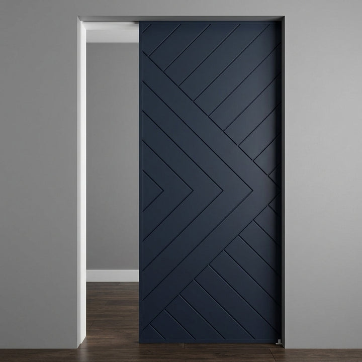 Chevron Arrow Pocket Door - DALMATIAN DOORS™ and Woodworking