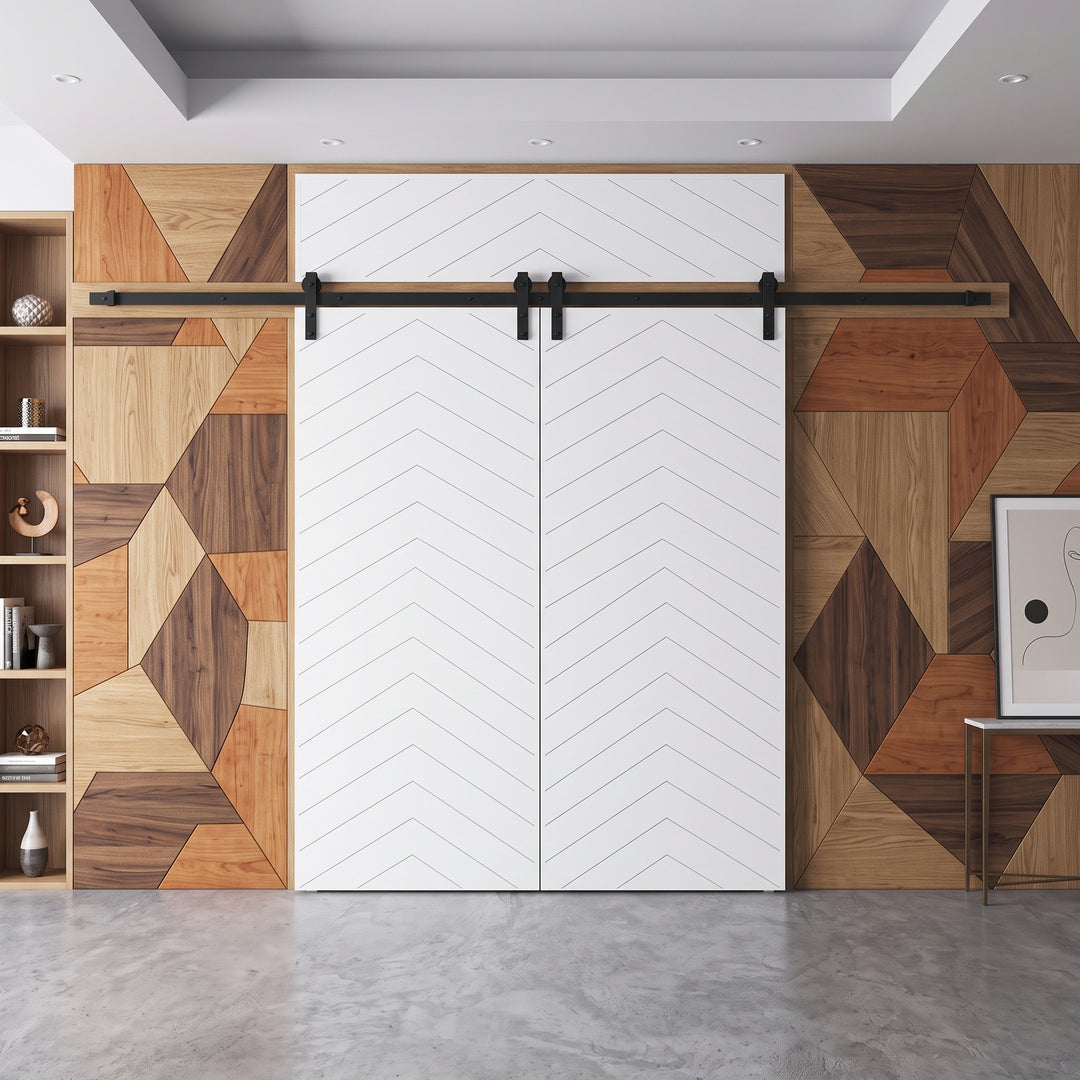 Chevron Double Barn Door - DALMATIAN DOORS™ and Woodworking