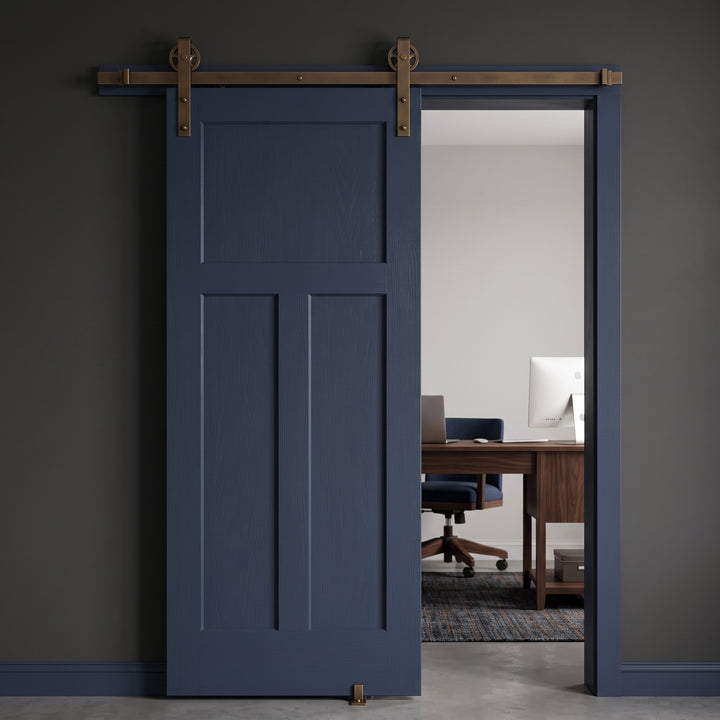 Wood 3 Panel Craftsman Barn Door - DALMATIAN DOORS™ and Woodworking