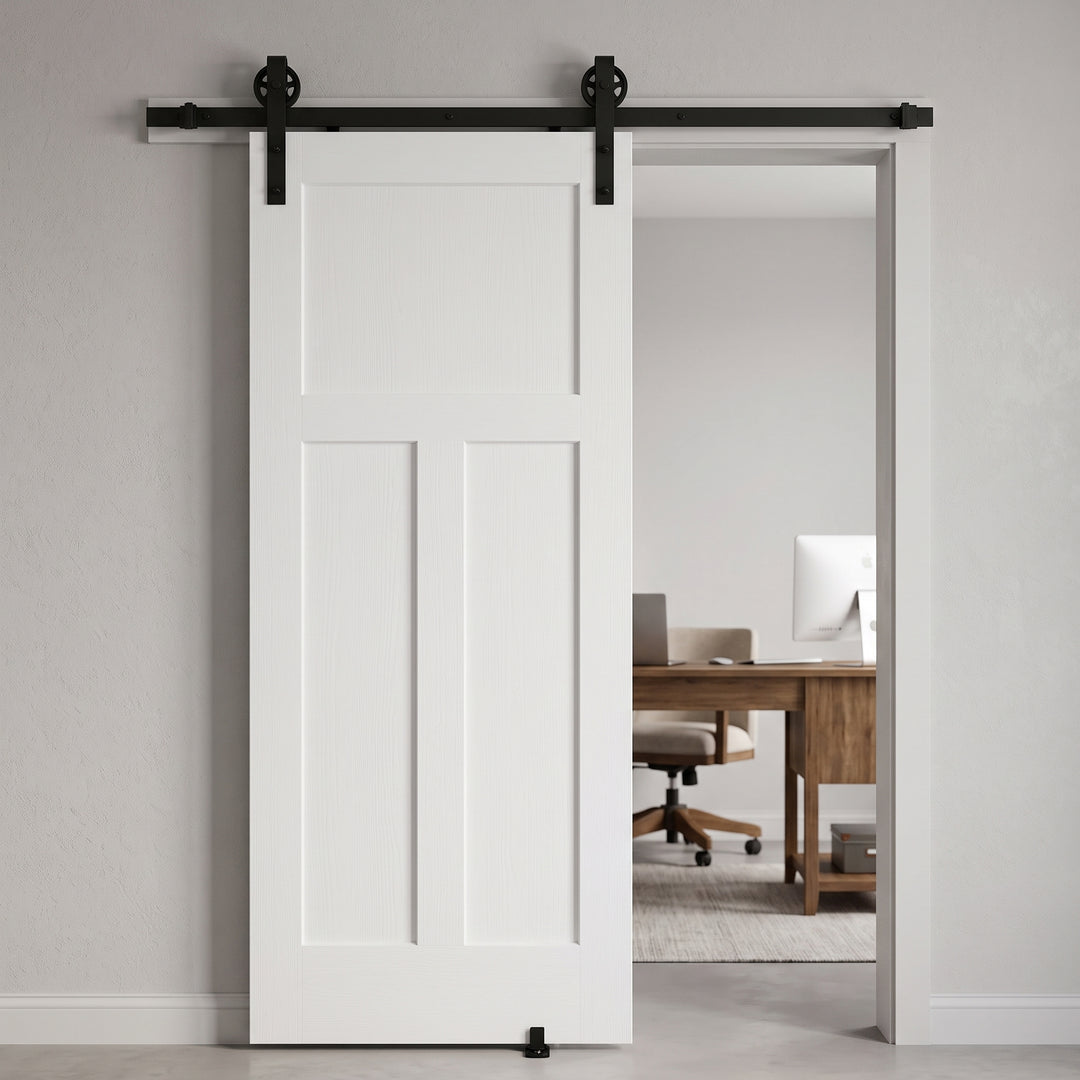 Wood 3 Panel Craftsman Barn Door - DALMATIAN DOORS™ and Woodworking