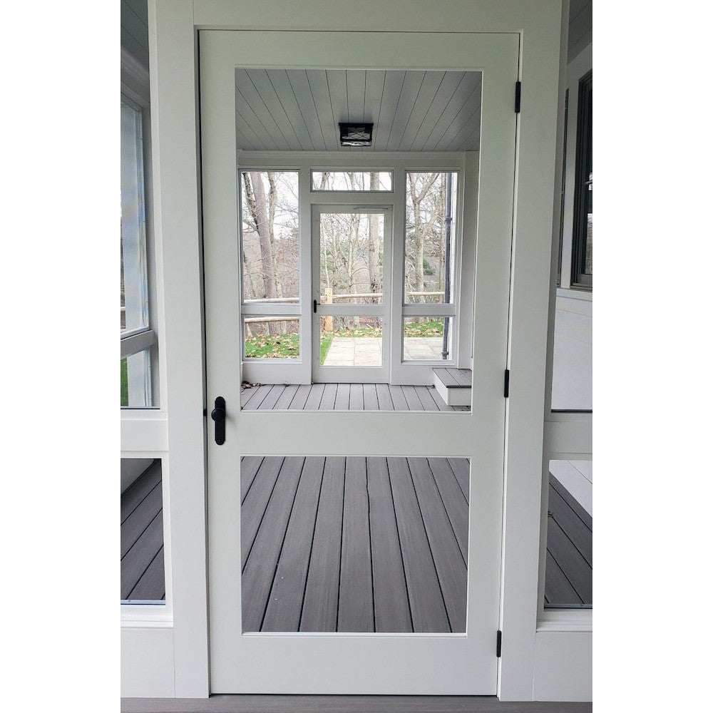 Designer 2 Panel Screen Storm Door - DALMATIAN DOORS™ and Woodworking