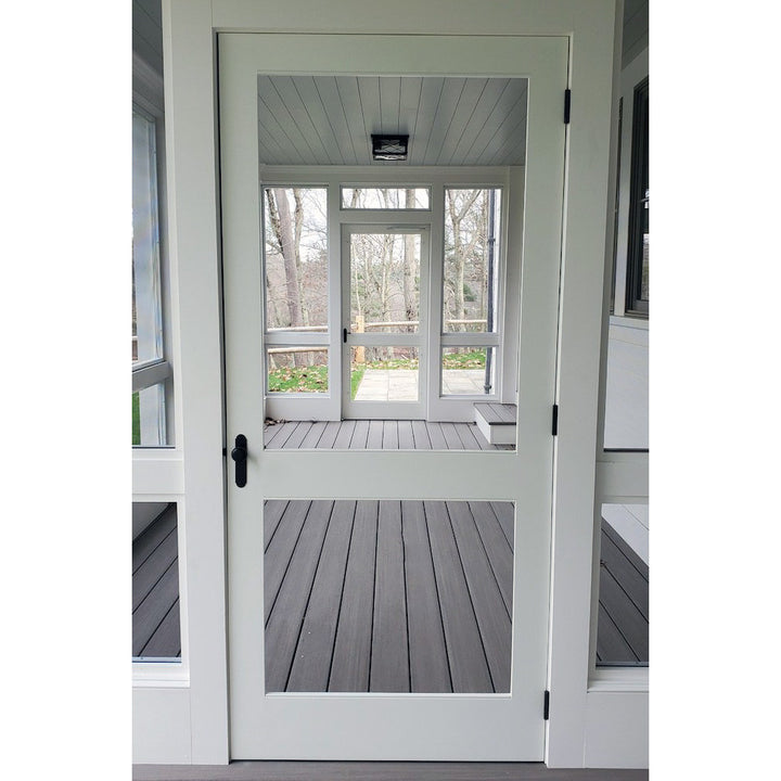 Designer 2 Panel Screen Storm Door - DALMATIAN DOORS™ and Woodworking