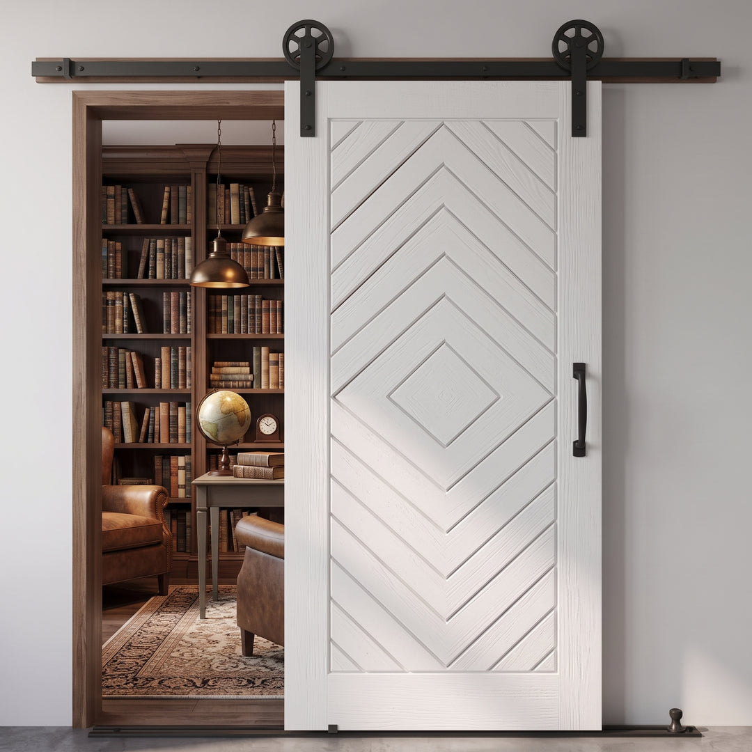 Diamond Wood 1 Panel Barn Door - DALMATIAN DOORS™ and Woodworking