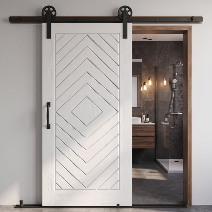 Diamond Wood 1 Panel Barn Door - DALMATIAN DOORS™ and Woodworking