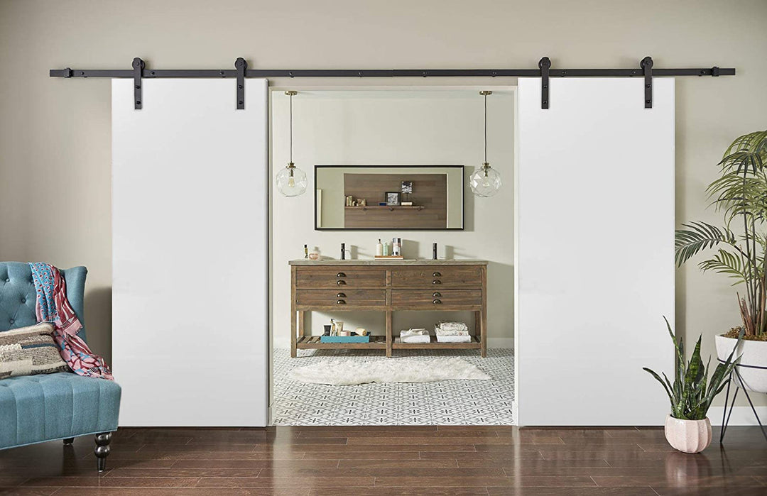 Flush Solid Wood Double Barn Door - DALMATIAN DOORS™ and Woodworking