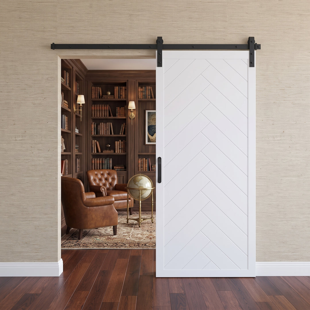 Herringbone Wood 1 Panel Barn Door - DALMATIAN DOORS™ and Woodworking
