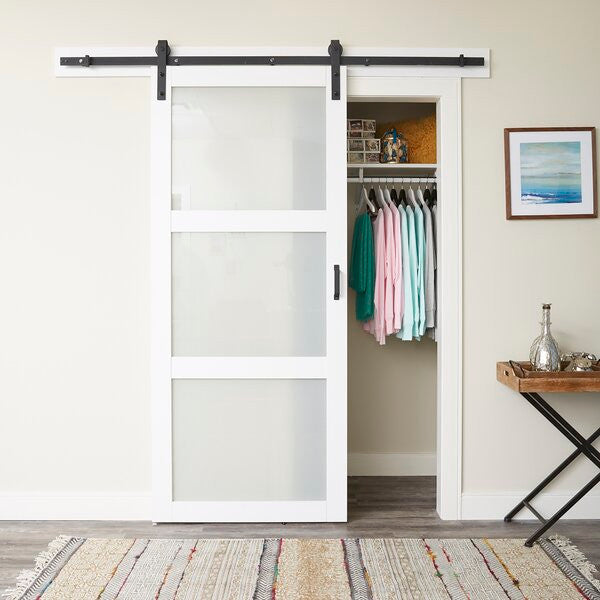 Glass 3 Panel Barn Door - DALMATIAN DOORS™ and Woodworking