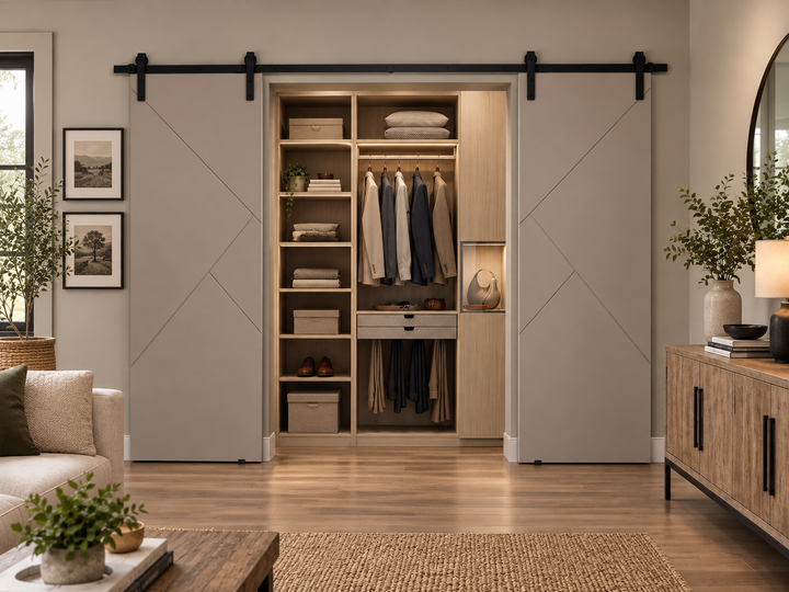 The Jackson Double Barn Door - DALMATIAN DOORS™ and Woodworking