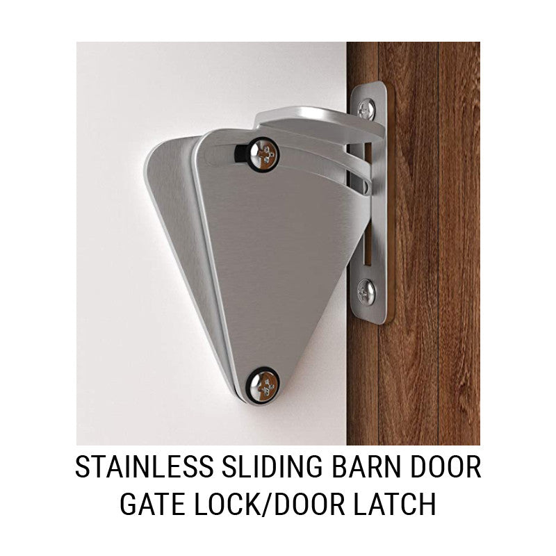 Stainless Barn Door Gate Latch - DALMATIAN DOORS™ and Woodworking