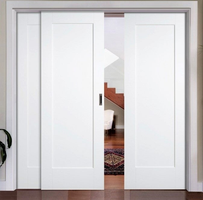 Wood 1 Panel Bypass Door - DALMATIAN DOORS™ and Woodworking
