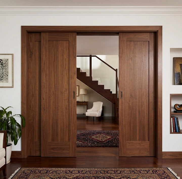 Wood 1 Panel Bypass Door - DALMATIAN DOORS™ and Woodworking