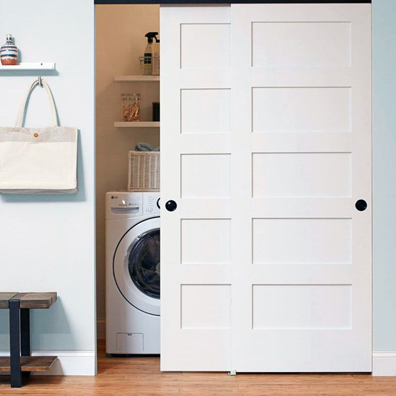 Wood 5 Panel Bypass Door - DALMATIAN DOORS™ and Woodworking
