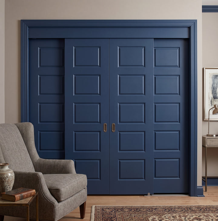 Wood 5 Panel Bypass Door - DALMATIAN DOORS™ and Woodworking