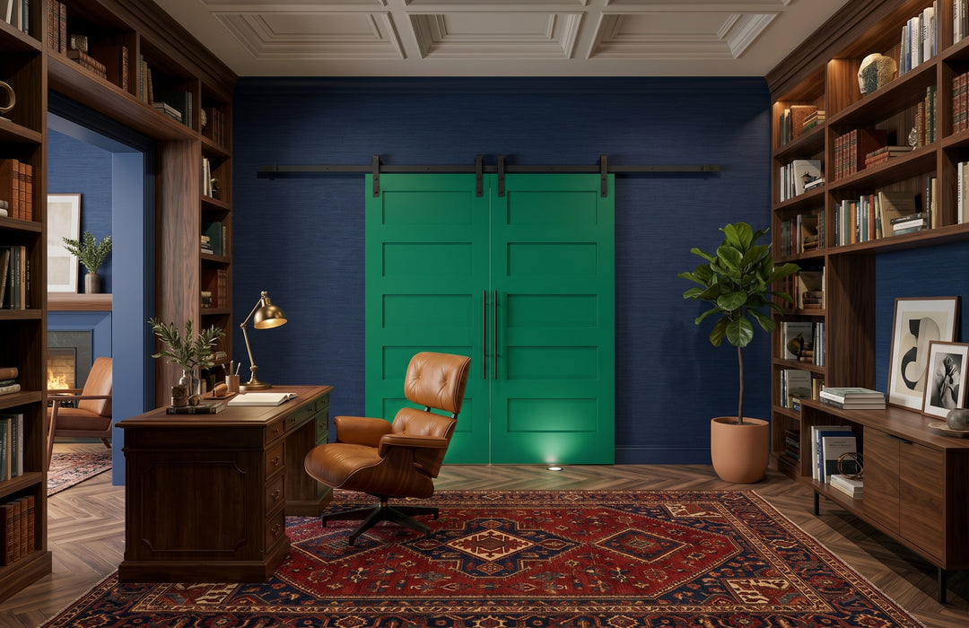 Wood 5 Panel Double Barn Door - DALMATIAN DOORS™ and Woodworking