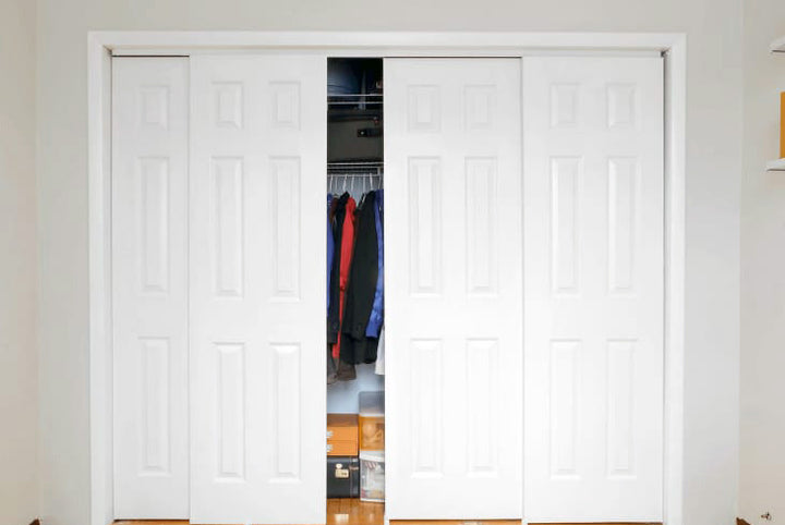 Colonial Wood 6 Panel Bypass Door - DALMATIAN DOORS™ and Woodworking