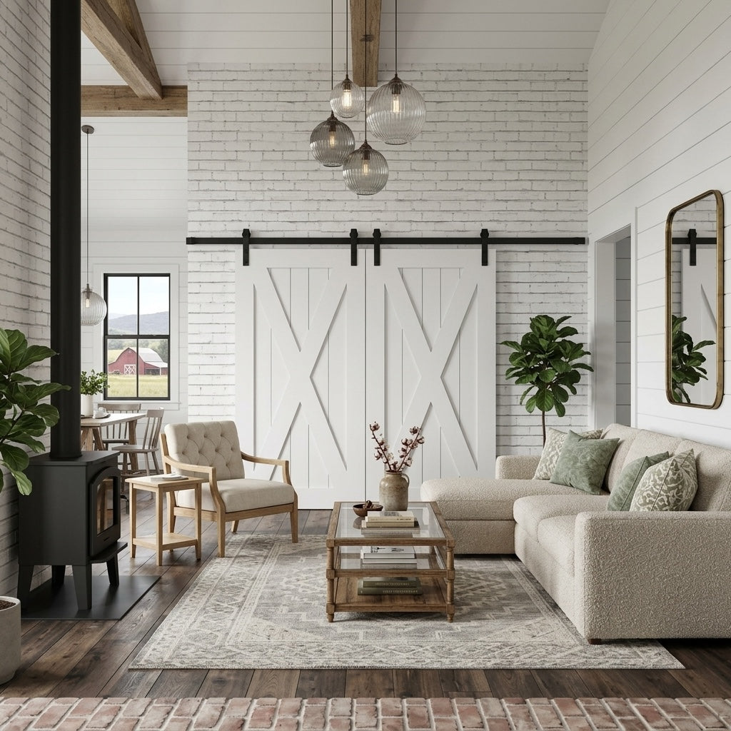 X Brace Wood 1 Panel Double Barn Door - DALMATIAN DOORS™ and Woodworking
